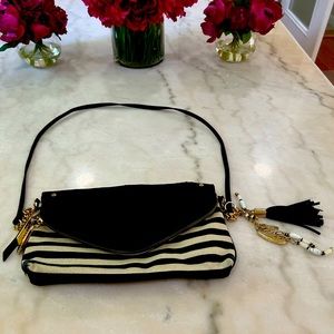 Black Striped Aldo Crossbody Bag